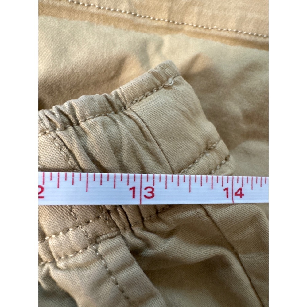 Gap Pull On Shorts Womens Small Tan Elastic Waist Drawstring Twill Khaki Beige - Picture 8 of 9